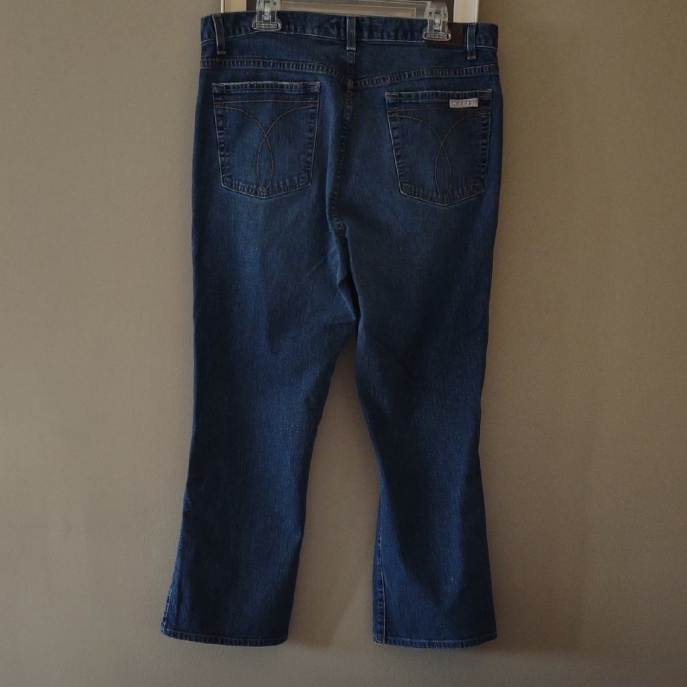 Calvin Klein Women's Boot Cut Jeans - Dark Blue - Picture 9 of 9